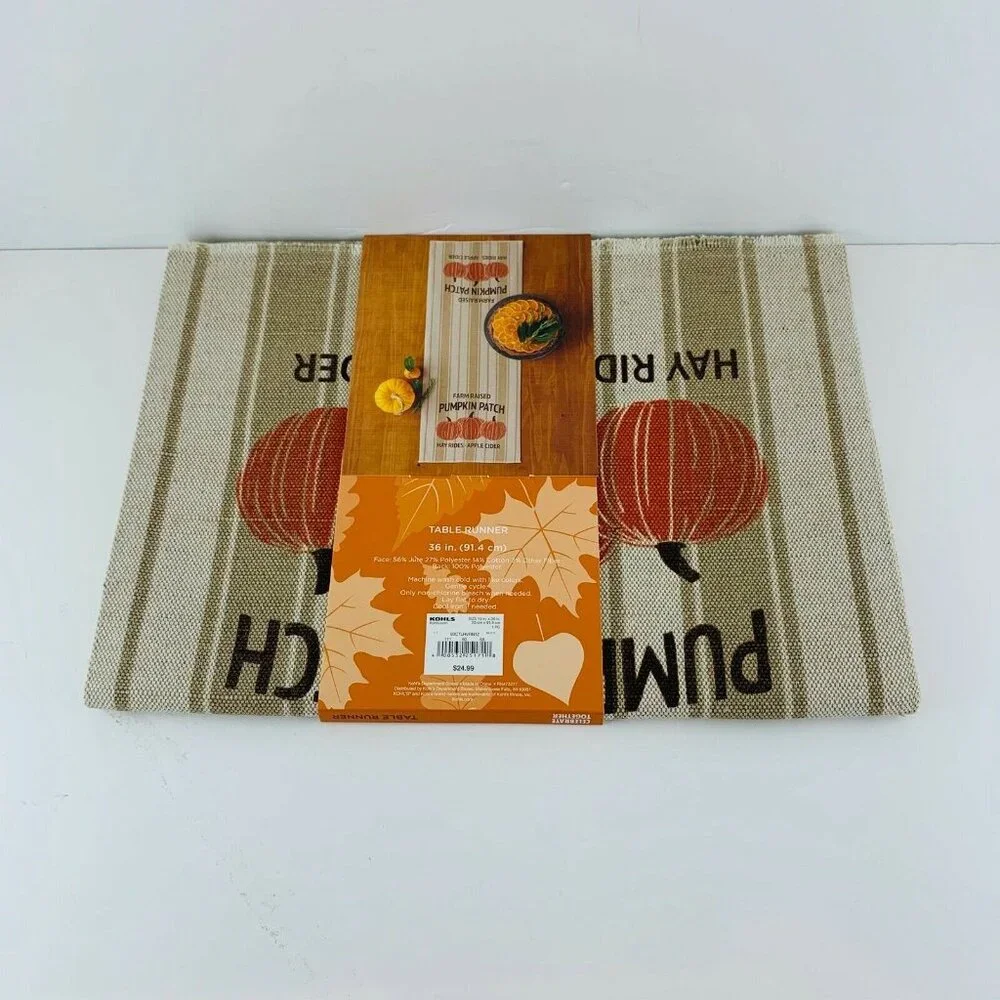 Kohl's Celebrate Fall Together Table Runner Autumn Pumpkin Patch 36